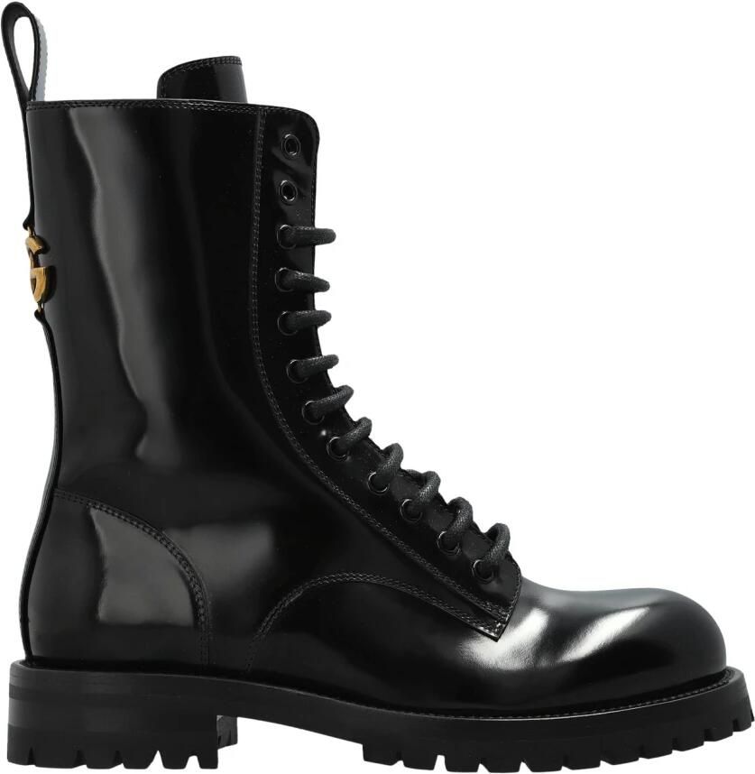 Dolce & Gabbana Leren Enkellaarzen