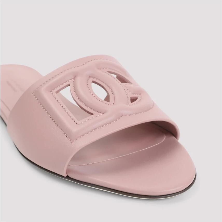 Dolce & Gabbana Leren Flat Slide Sandalen - Foto 2
