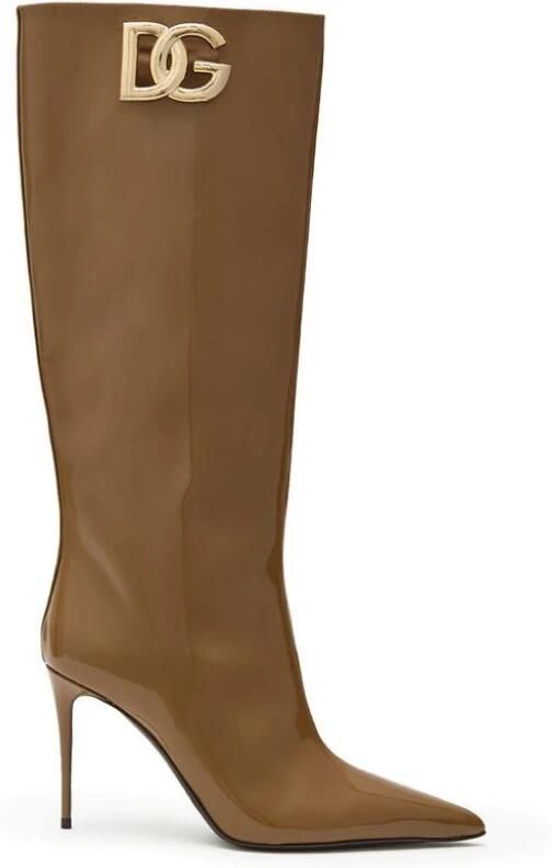 Dolce & Gabbana Leren Laarzen met Hoge Hak