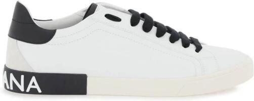 Dolce & Gabbana Leren Lage Sneakers met Logo Detail