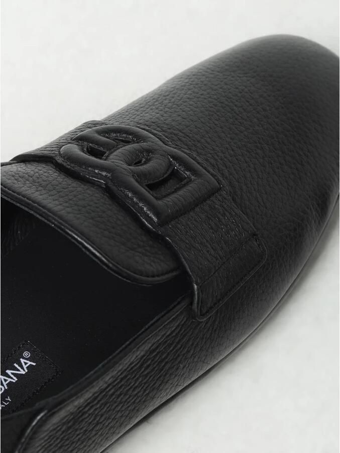 Dolce & Gabbana Zwarte platte schoenen DG Driver Black Heren