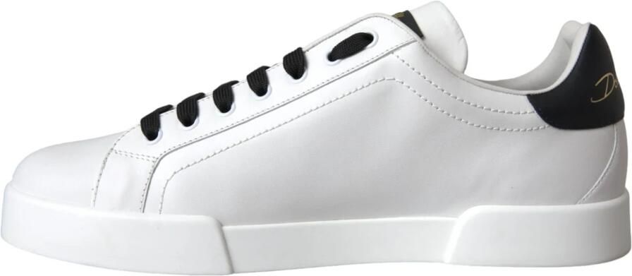 Dolce & Gabbana Leren Logo Low Top Sneakers