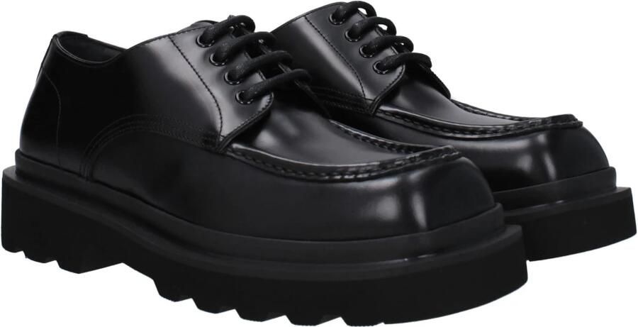 Dolce & Gabbana Italiaanse Leren Veterschoen Black Heren - Foto 3