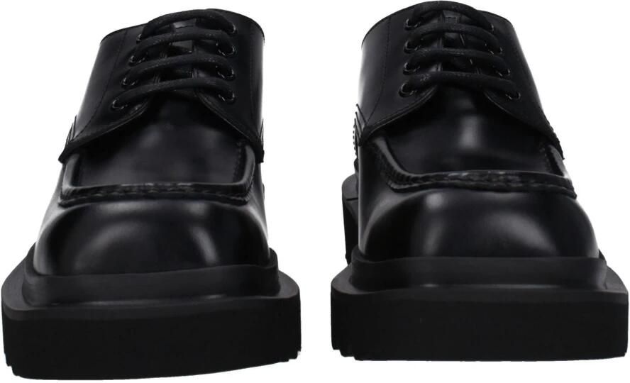 Dolce & Gabbana Italiaanse Leren Veterschoen Black Heren - Foto 2