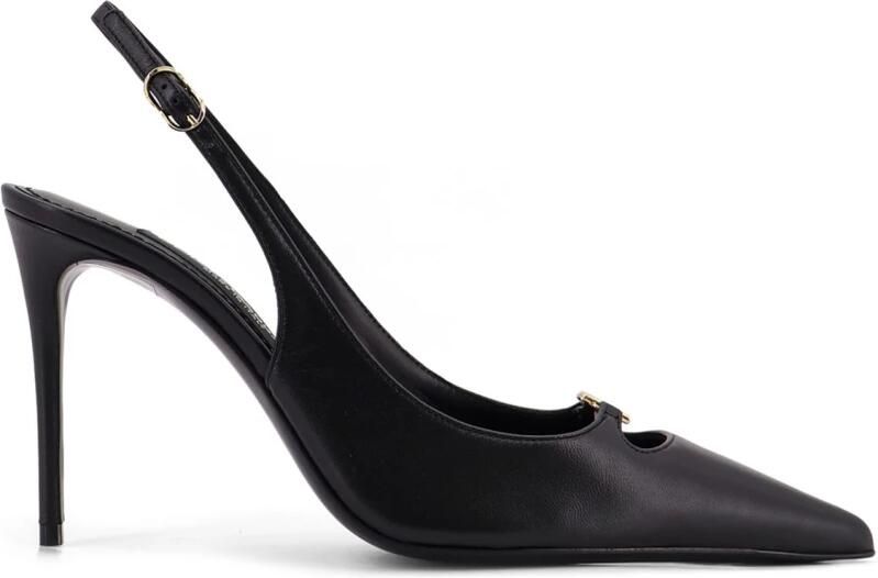 Dolce & Gabbana Leren Pump met Metalen DG Logo