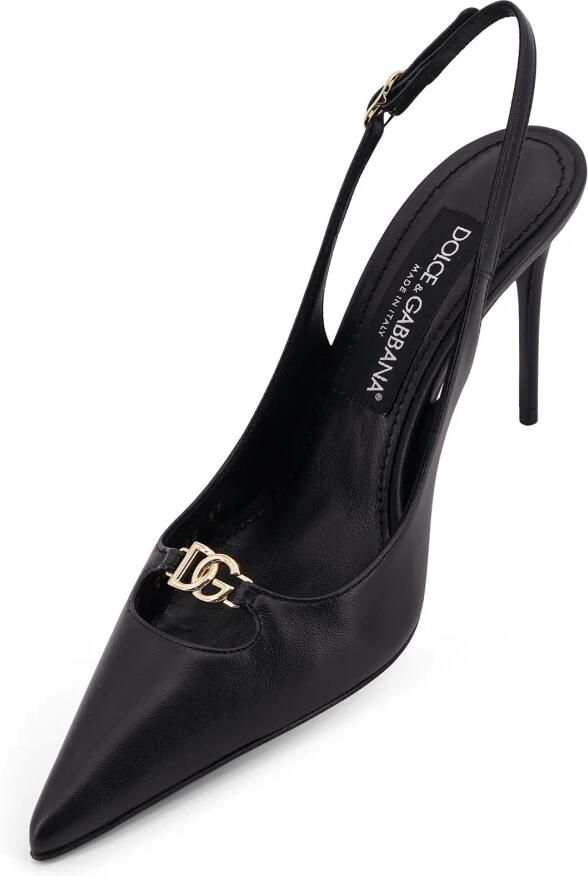 Dolce & Gabbana Leren Pump met Metalen DG Logo - Foto 2