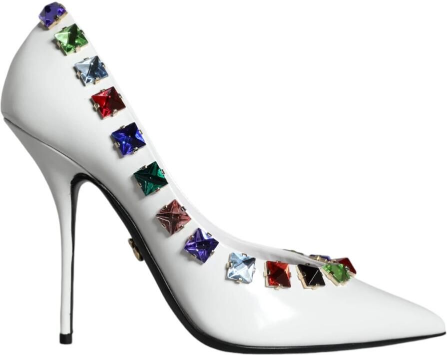 Dolce & Gabbana Kristalversierde Leren Hoge Hakken Pumps