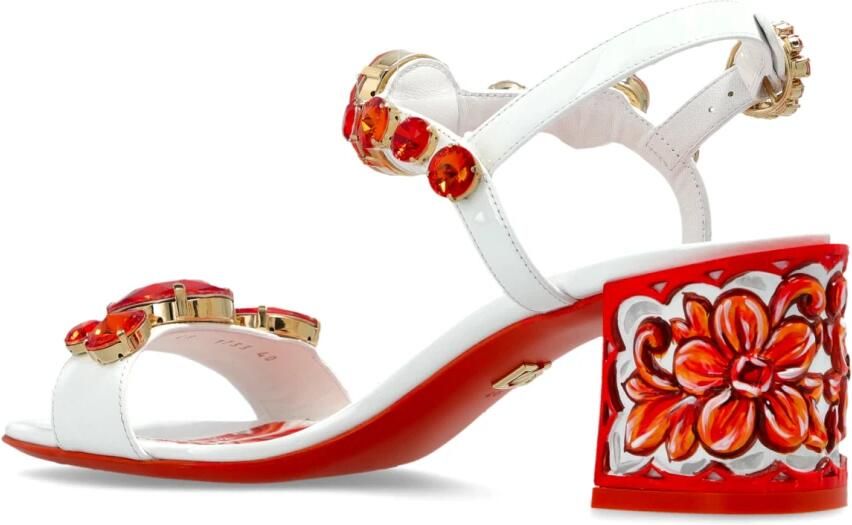 Dolce & Gabbana Leren Sandalen met Borduurwerk - Foto 4