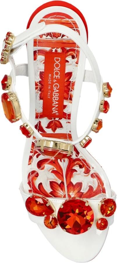 Dolce & Gabbana Leren Sandalen met Borduurwerk - Foto 6