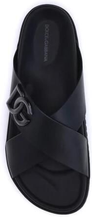 Dolce & Gabbana Leren Sandalen met Kruisband - Foto 2