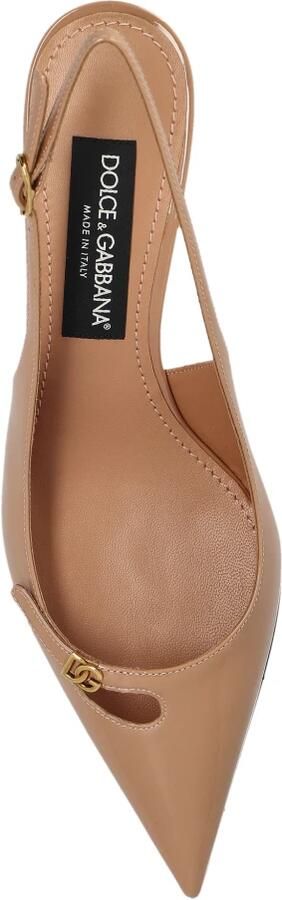 Dolce & Gabbana Slingback van nappaleer met zijde-effect - Foto 12