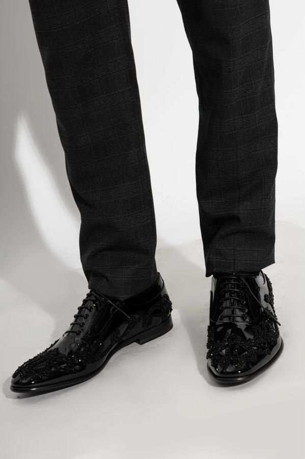 Dolce & Gabbana Leren Schoenen met Versieringen - Foto 2
