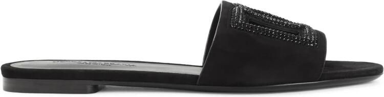 Dolce & Gabbana Zwarte Leren Sandalen Glad Geitenleer - Foto 4