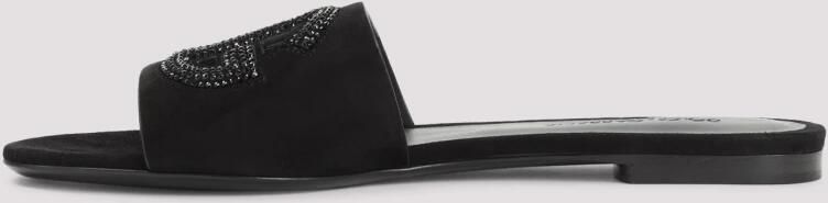 Dolce & Gabbana Zwarte Leren Sandalen Glad Geitenleer - Foto 4