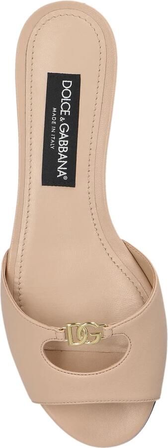 Dolce & Gabbana Leren slippers met logo-applicatie - Foto 2