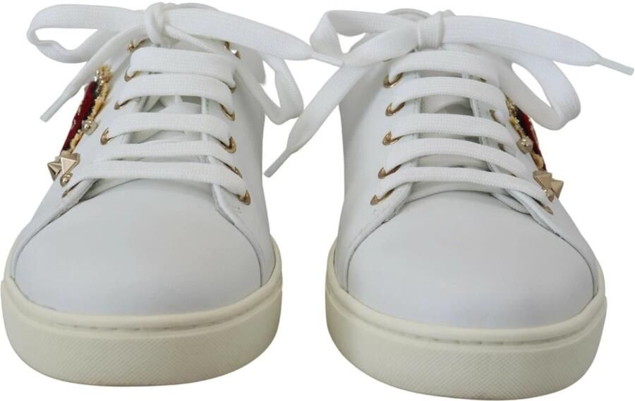 Dolce & Gabbana Witte Portofino Sacred Heart Sneakers Dames Schoenen
