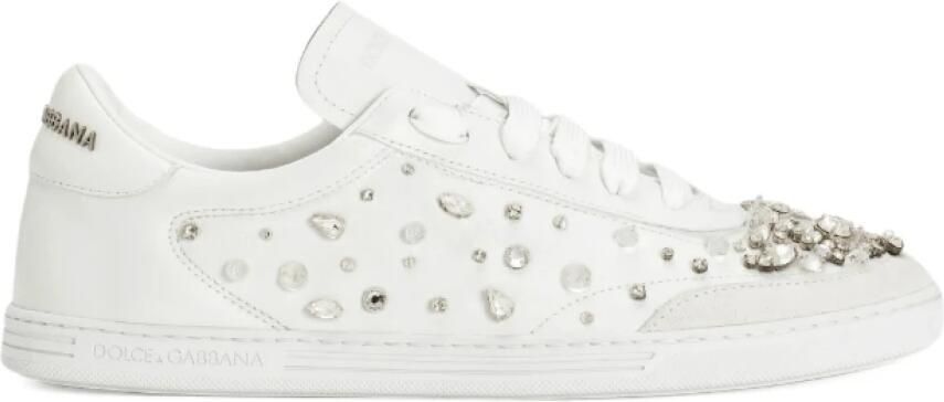 Dolce & Gabbana Leren sneakers met kristallen - Foto 2