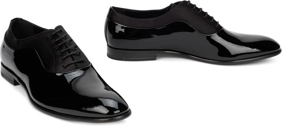 Dolce & Gabbana Leren veterschoenen met lakafwerking - Foto 3
