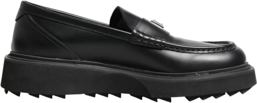 Dolce & Gabbana Zwarte leren instaploafers