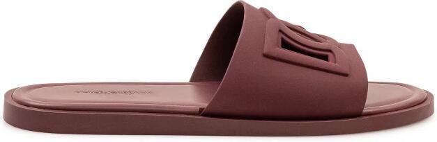 Dolce & Gabbana Logo Embossed Slide Sandaal