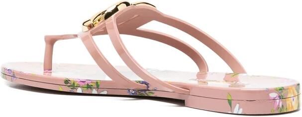 Dolce & Gabbana Logo Floral Print Flip-Flops