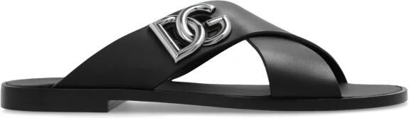 Dolce & Gabbana Leren Sandalen met DG Logo Black Heren - Foto 3