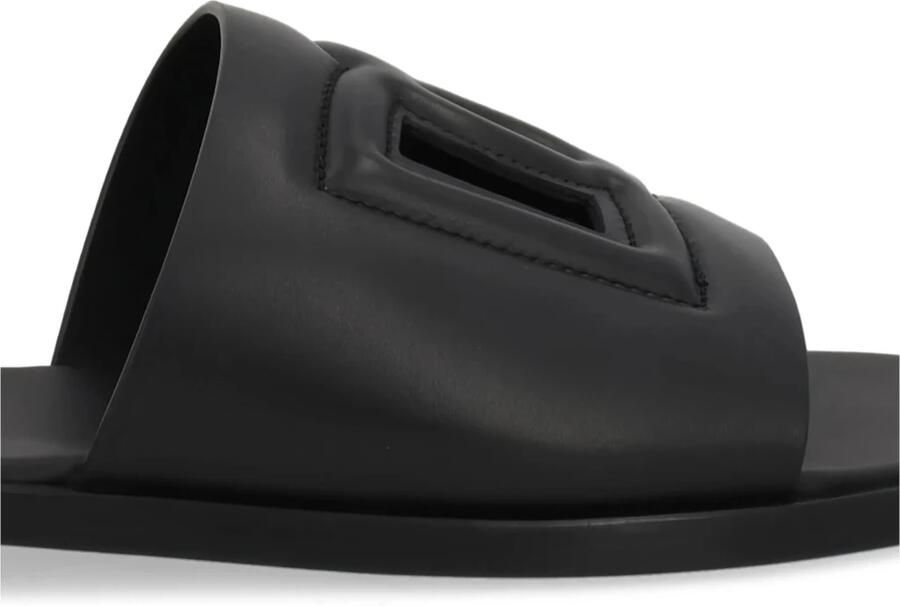 Dolce & Gabbana Logo Kalfsleren Slippers - Foto 2