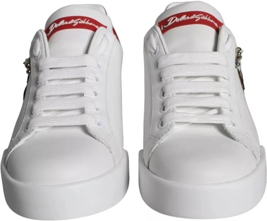 Dolce & Gabbana Wit Rood Portofino Sneakers Schoenen - Foto 3