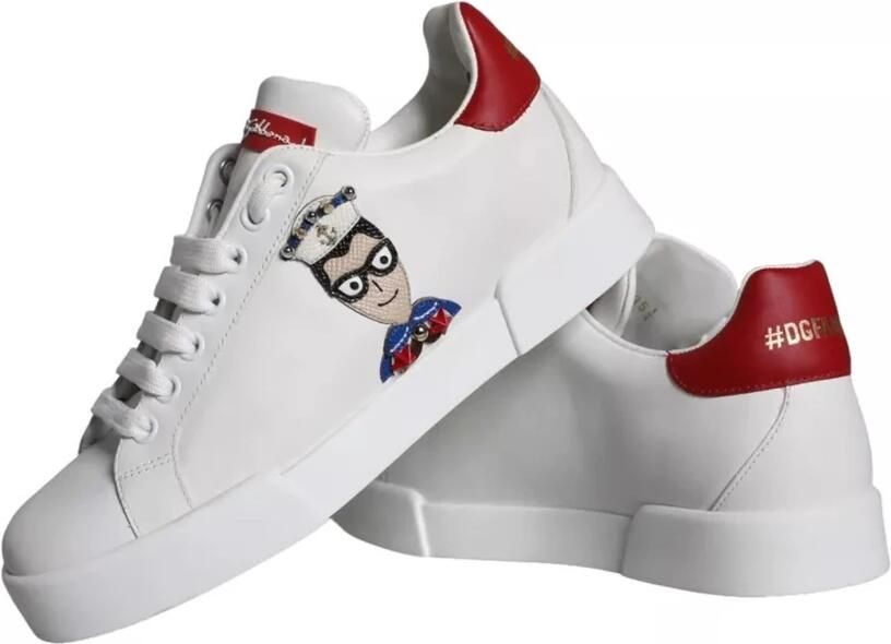 Dolce & Gabbana Wit Rood Portofino Sneakers Schoenen - Foto 4