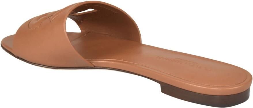 Dolce & Gabbana Calfskin slides with DG Millennials Logo Bruin Dames - Foto 2