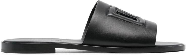 Dolce & Gabbana Logo Leren Slides