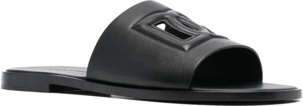 Dolce & Gabbana Logo Leren Slides - Foto 4