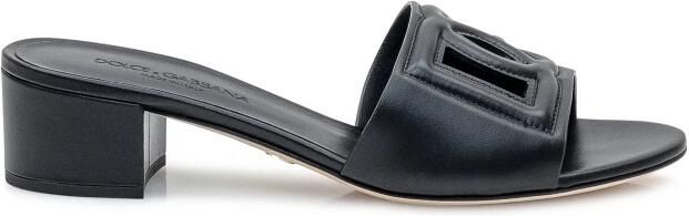 Dolce & Gabbana Logo Leren Slippers