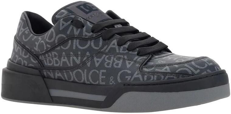 Dolce & Gabbana Zwarte Sneakers Aw22 Leren Rubberen Zool Black Heren