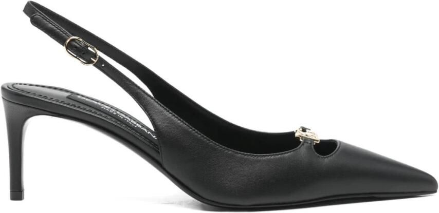 Dolce & Gabbana Lollo Slingback van zijden nappaleer