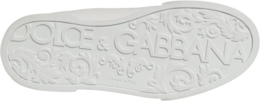 Dolce & Gabbana Rood Wit Leren Logo Lage Sneakers - Foto 2