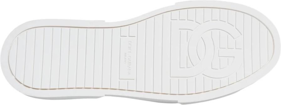 Dolce & Gabbana Roze Wit Canvas Lage Sneakers Pink Dames - Foto 2