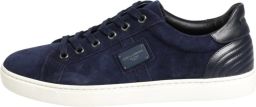Dolce & Gabbana Zwarte suède leren lage sneakers voor heren