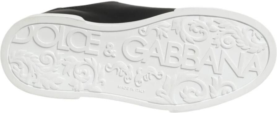 Dolce & Gabbana Black Leather Red Heart Casual Sneakers - Foto 2