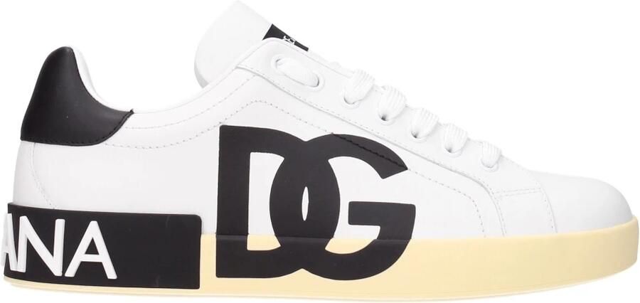 Dolce & Gabbana Portofino sneakers met logo-print White Heren - Foto 3