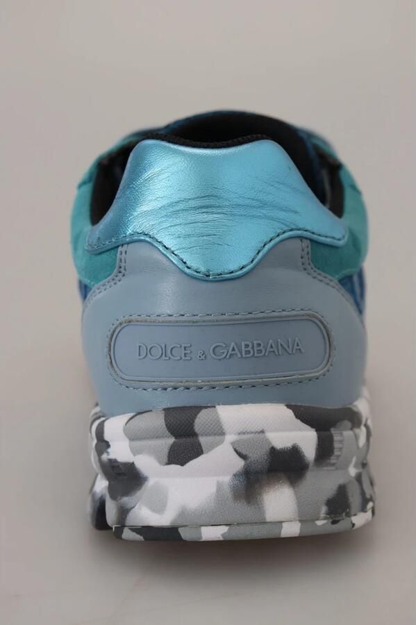 Dolce & Gabbana Italiaanse Logo Detail Lage Top Sneakers Blue Heren - Foto 2
