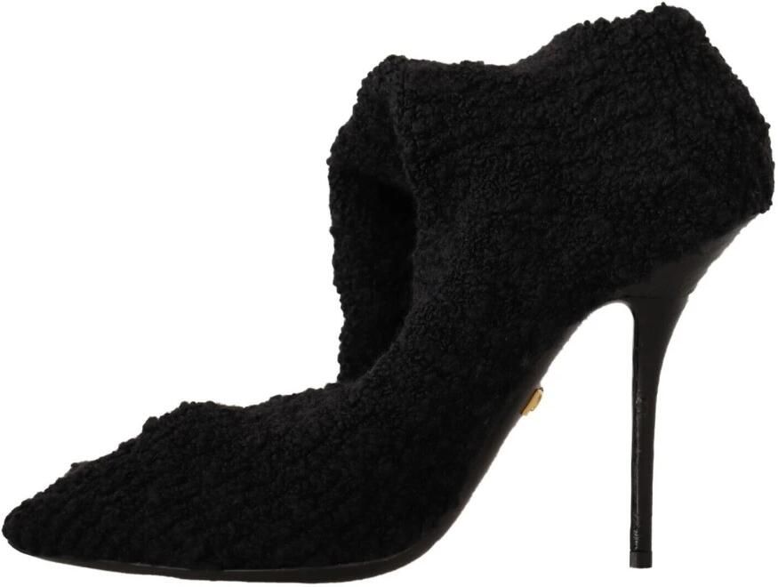 Dolce & Gabbana Black Stretch Socks Knee High Booties Shoes Zwart Dames - Foto 6
