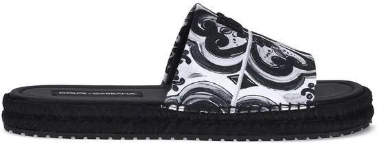 Dolce & Gabbana Majolica-print Canvas Espadrille Sandaal