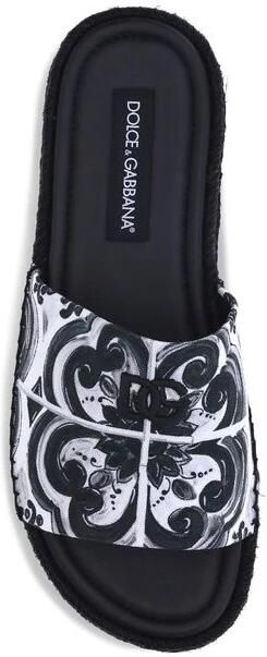 Dolce & Gabbana Majolica-print Canvas Espadrille Sandaal - Foto 2