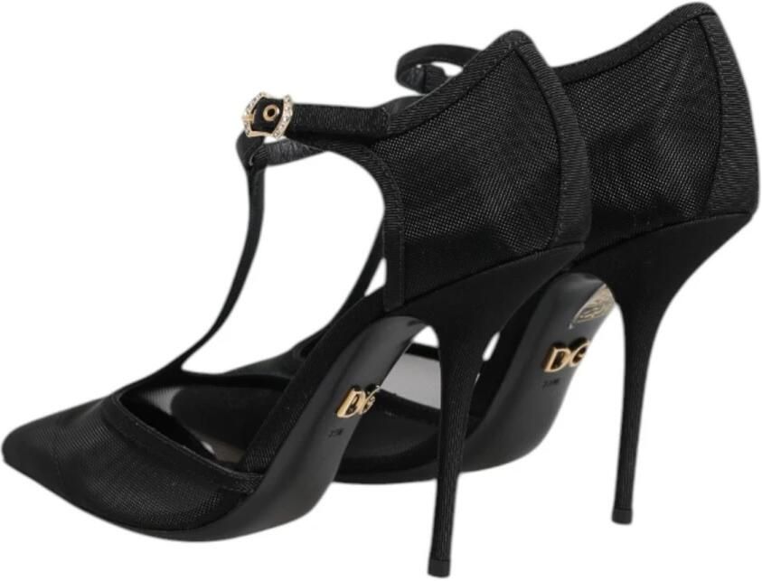 Dolce & Gabbana Mesh T-Strap Stiletto Hoge Hakken met A delteen - Foto 2