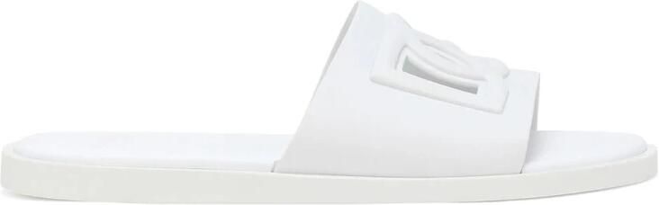 Dolce & Gabbana Rubberen Slides met DG Millennials Logo White Heren - Foto 3