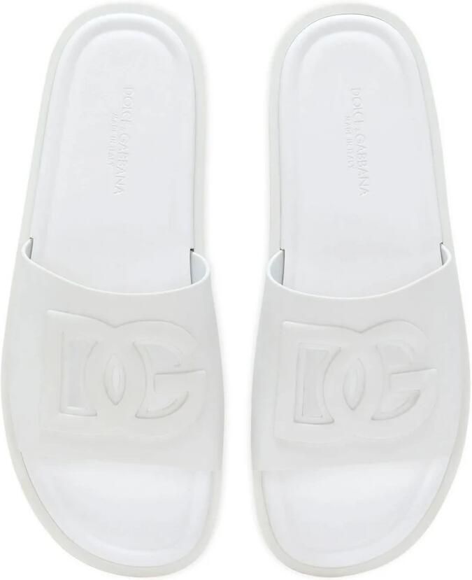 Dolce & Gabbana Rubberen Slides met DG Millennials Logo White Heren - Foto 2