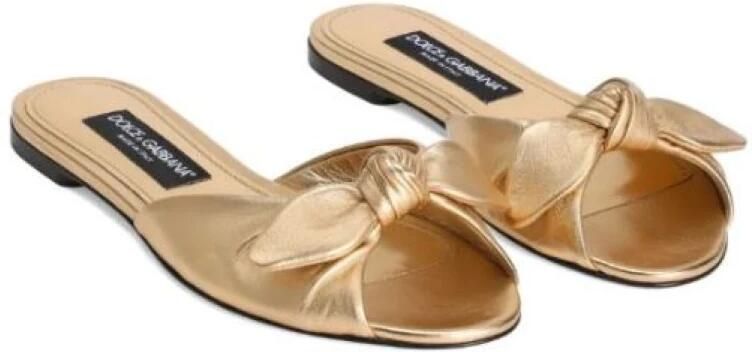 Dolce & Gabbana Mordoré Nappa Flat Slippers