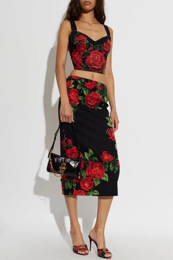 Dolce & Gabbana Mules met rozenprint van kalfsleer - Foto 3
