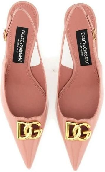Dolce & Gabbana Elegante Patentleren Slingback Pumps Pink Dames